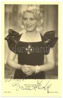 Erna Sack énekesnő dedikált fotólap / Autograph signed photo of singer Erna Sack