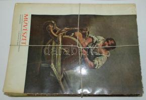 1964 A Magyar Képzőművészek Szövetségének Művészet c. folyóirat 8db klf száma