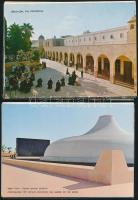 6 db modern leporello füzet, bennük összesen 54 db használatlan városképes lap Izrael területéről