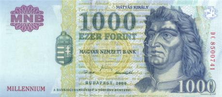 2000. 1000Ft "DC" "Millennium" T:I