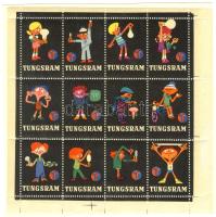 1960 Tungsram levélzáró bélyeg sor (12db)