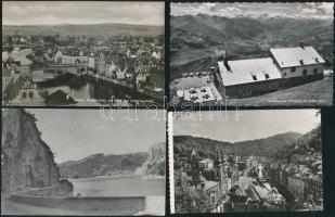 60 db modern, fekete-fehér, külföldi városképes lap, köztük néhány a történelmi Magyarország területéről