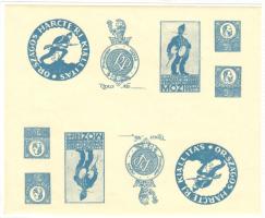 1915  2x5db klf levélzáró teljes ív