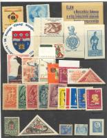 1913-1989  30db klf levélzáró és segélybélyeg