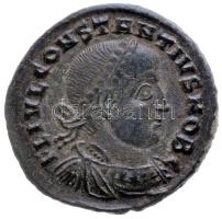 Római Birodalom / Szaloniki / II. Constantius 327. Follis Br (3.13g) T:2  Roman Empire / Thessalonica / Constantius II 327. Follis Br "F L IVL CONSTANTIVS NOB C / PROVIDENTIAE CAESS / SMTSB" (18.5mm/3.13g) C:XF (silver worn off) RIC VII 158.