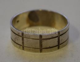 2db férfi és 1 db női aranyozott ezüst (Ag) gyűrű összesen 12,4gr