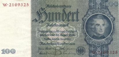 Német 3. Birodalom 1935. 100M "W" T:II German Third Reich 1935. 100 Mark "W" C:XF