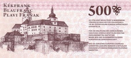 Sopron 2010. 500 Kékfrank T:I + Dresdner Bank 1973. utazási csekk 100M lyukasztzva T:I