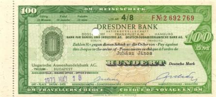 Sopron 2010. 500 Kékfrank T:I + Dresdner Bank 1973. utazási csekk 100M lyukasztzva T:I