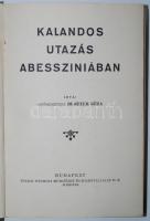 Demeter Géza: Kalandos utazás Abessziniában.
Bp., é.n. Tolnai. 316 p. 72 t. Aranyozott kiadói vászon...