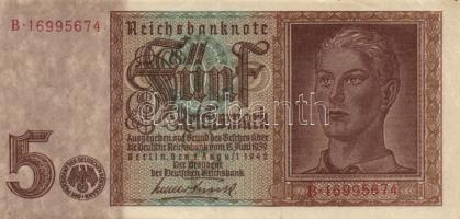 Német 3. Birodalom 1937. 1RM + 1942. 5RM + 1940-45. 20M T:I-,II,II-
German Third Reich 1937. 1 Rente...