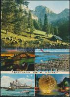 Kb 200 db modern, külföldi városképes lap, közte néhány motívumlappal