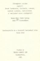 Zakál György: Eörséghnek Leírása ugymint: Annak természete, története, lakosai.... Szerk.: Vörös Ott...