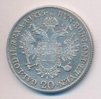 Ausztria/magyar verdejel 1835E 20Kr Ag II.Ferenc T:2/2-