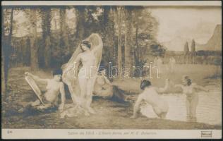 8 db régi erotikus (művész) lap