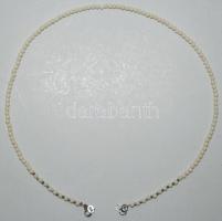 Elefántcsont nyaklánc ezüst szerelékkel / Ivory necklace with silver accessories 40cm
