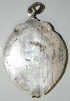 Kézzel készített antik ezüst (Ag) medál nagyméretű malachittal díszítve /
Handmade antique silver me...