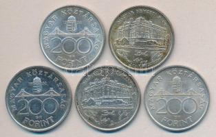 1992-93. 200Ft Ag "MNB" (5x) T:2