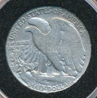 Amerikai Egyesült Államok 1939D. 1/2$ Ag "Walking" T:3 USA 1939D. 1/2 Dollar Ag "Walking" C:F