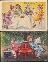 5 db háború előtti humoros motívumlap