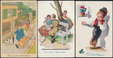 5 db háború előtti humoros motívumlap