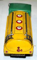 cca 1970 Lendkerekes olajtanker lemezautó / Oil tanker tin car with flywheel 23x9cm
