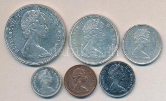 Kanada 1965. 1c, 5c, 10c Ag, 25c Ag, 50c Ag, 1$ Ag "Kenu" T:1-,2,PP
Canada 1965. 1 cent, 5...