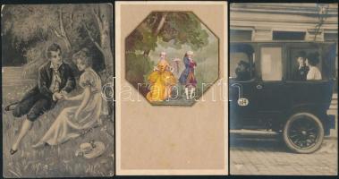 10 db háború előtti romantikus motívumlap párokról