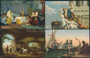 10 db régi Stengel művészlap lithokkal, a legtöbbjük használatlan