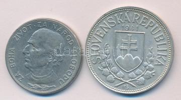 Szlovákia 1939. 5K + 1941. 20K Ag "Cirill és Metód" T:2-,2
Slovakia 1939. 5 Korun + 1941 2...
