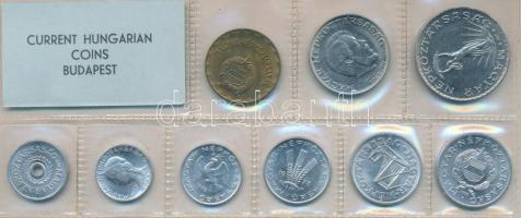 1973. 2f-10Ft 9db klf érmés forgalmi sor fóliatokban T:1