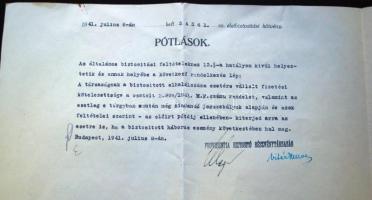 1926/1941  2db régi biztosítási kötvény jó állapotban