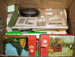 Egy doboz tele klf makettekkel, közte még bontatlan állapotban is