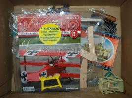 Egy doboz tele klf makettekkel, közte még bontatlan állapotban is