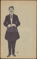 Gentleman Kner Izidor postcard (EK)