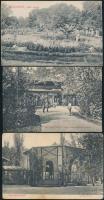 Buziásfürdő - 3 db régi városképes lap