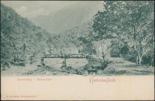 Herkulesfürdő - 2 db régi városképes lap