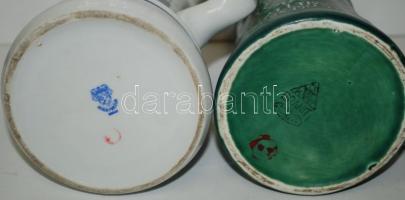 2 db korsó, Gránit és Alföldi porcelán, vadász halász kiállítás, ózdi kohászati művek, jelzettek, hi...