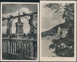 14 db régi, magyarországi városképes lap, köztük sok miskolcival