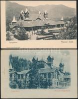 Tusnádfürdő - 2 db régi képeslap a gyógyteremről, az egyik 1899-ből
