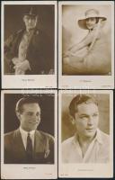 9 db háború előtti motívumlap külföldi színészekről, mind használatlan