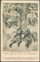 6 db régi katonai motívumlap, egy kivételével használatlanok