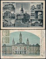 12 db háború előtti városképes lap a történelmi Magyarország területéről