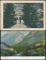 Herkulesfürdő - 3 db régi városképes lap