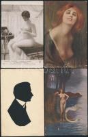 15 db régi motívumlap, vegyes tematikával, főleg hölgyekről, néhány erotikussal, egy kivételével mind használatlan