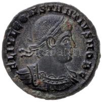 Római Birodalom / Sziszek / II. Constantius 330-333. Follis Br (1.85g) T:2 Roman Empire / Siscia / Constantius II 330-333. Follis Br "FL IVL CONSTANTIVS NOB C / GLORIA EXERCITVS / ΓSIS" (17.5mm/1.85g) C:XF RIC 221
