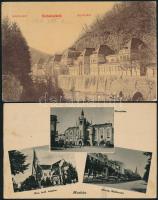 23 db régi városképes lap a történelmi Magyarország területéről