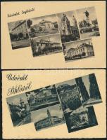 12 db régi városképes lap a történelmi Magyarország területéről