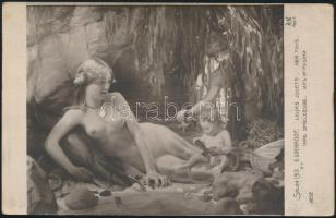 10 db régi motívumlap hölgyekről, köztük erotikus is, egy kivételével mind használatlan