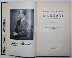 B.L. Jacot és D.M.B. Collier: Marconi, az éter varázslója, Bp. é.n., Singer és Wolfner Kiadó, egészvászon kötésben, 15 képtáblával, ex librisszel